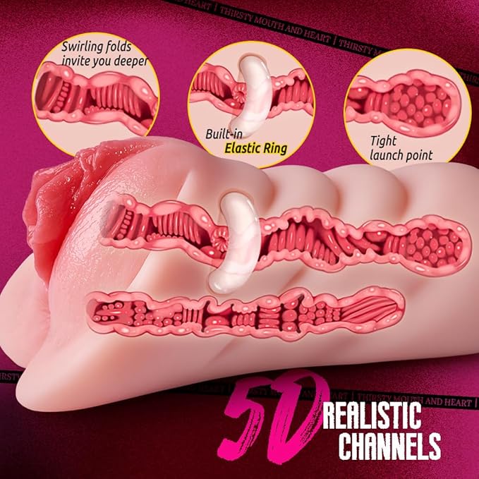 RealVagina Alina 1.56LB Most Realistic Pocket Pussy Vagina With Realistic Skin Texture - RealVagina