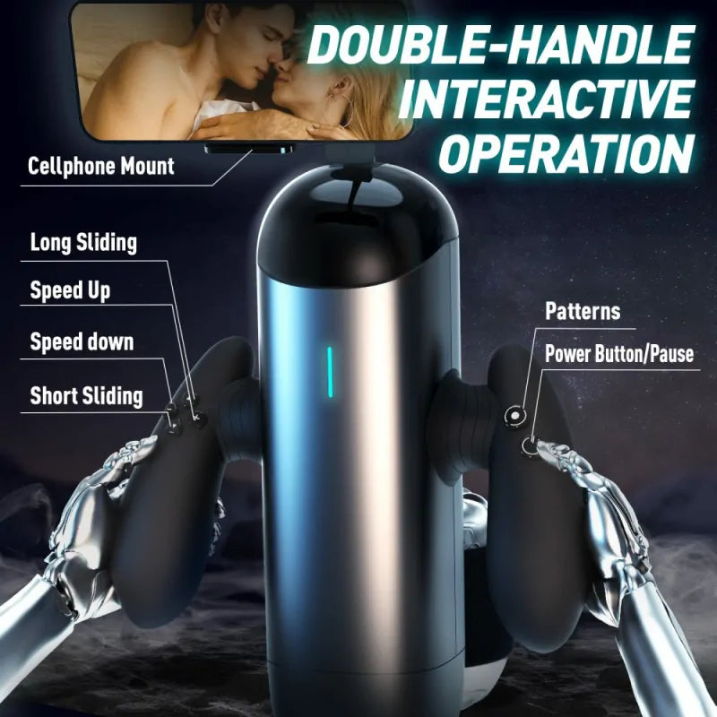 PT6 - Auto Cock Milking Machine with 10 Stroking & Up & Down Thrusting - RealVagina