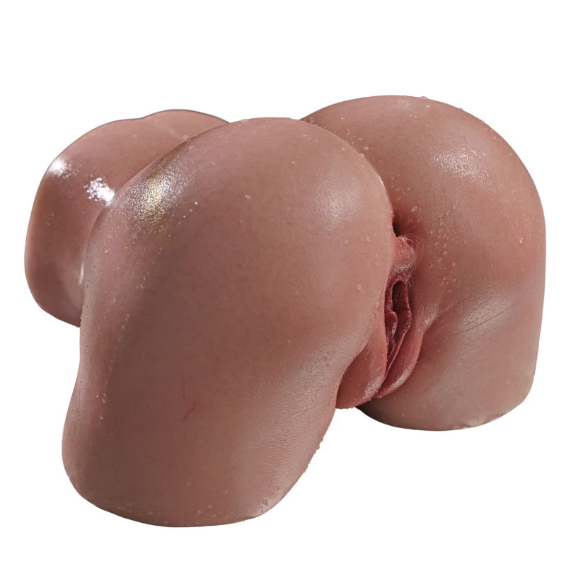 Realistic female anatomy replica with detailed vaginal opening, smooth skin texture, and natural flesh tone