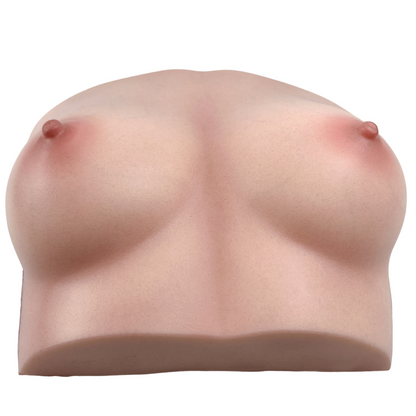 Realistic female torso with natural skin texture and subtle blush, designed for intimate pleasure