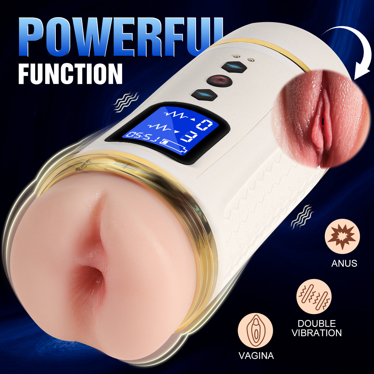 RealVagina B8004-B Male Masturbator Stroker With Realistic Vagina Pocket Pussy - RealVagina