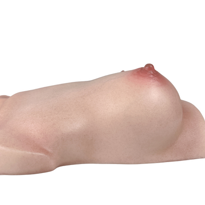Realistic male masturbator with natural skin texture and subtle pink tones, designed for lifelike sensation.