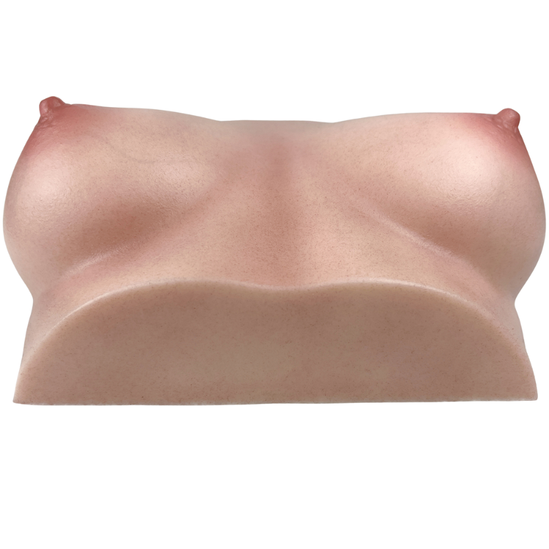 Realistic male masturbator with soft skin texture and natural pink tones, designed for intimate pleasure.
