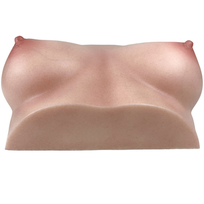 Realistic male masturbator with soft skin texture and natural pink tones, designed for intimate pleasure.