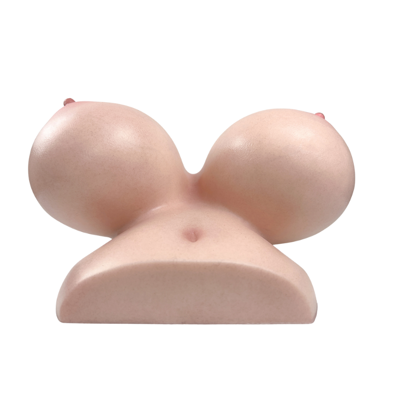 Realistic female torso with natural skin texture, rounded breasts, and navel detail for intimate use