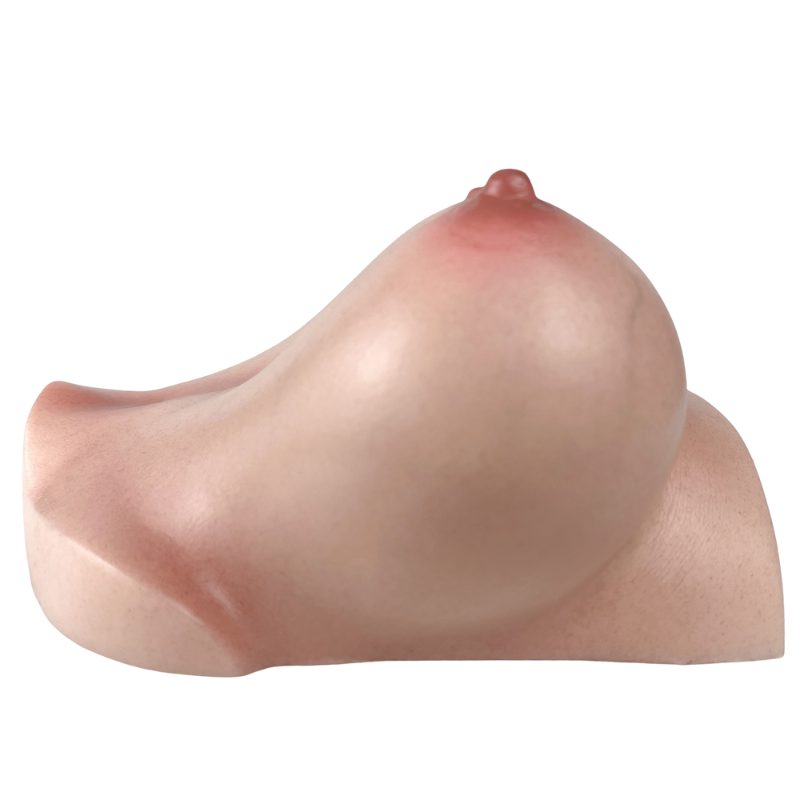 Realistic female anatomy replica with smooth skin texture and natural contours for intimate use