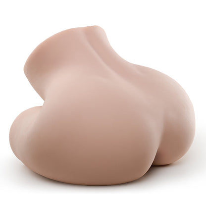 Realistic flesh-toned male masturbator with smooth, curved contours and soft silicone texture