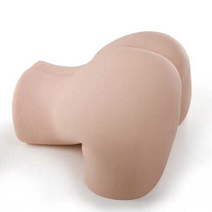 Realistic silicone male masturbator with lifelike curves and smooth skin texture, designed for intimate pleasure.
