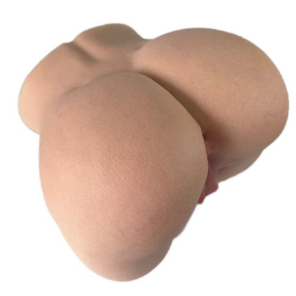 Realistic female anatomy toy with smooth skin texture and natural curves, designed for intimate pleasure.