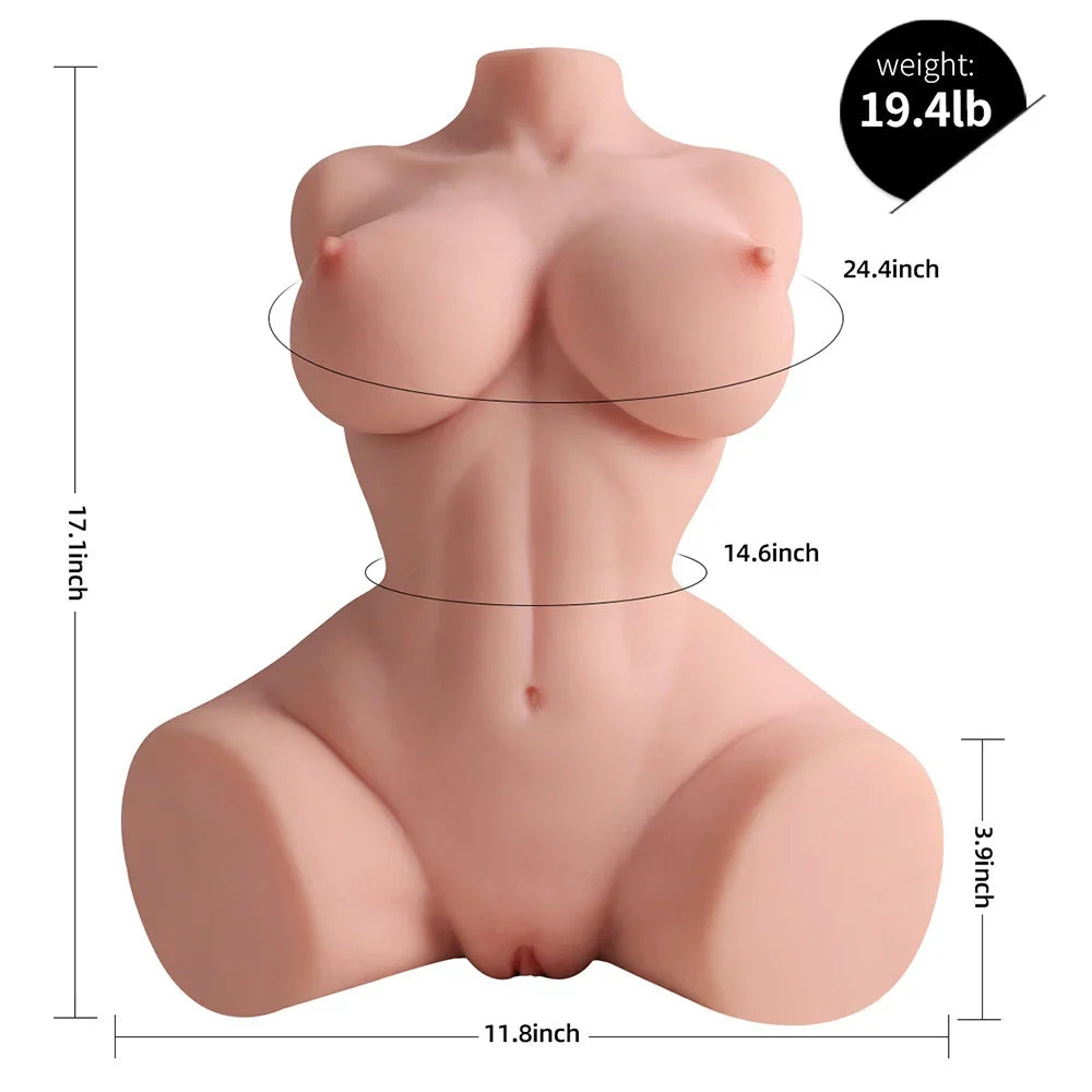 Daisy - 19.4 lbs Lifelike Sexy Female Sex Torso - RealVagina