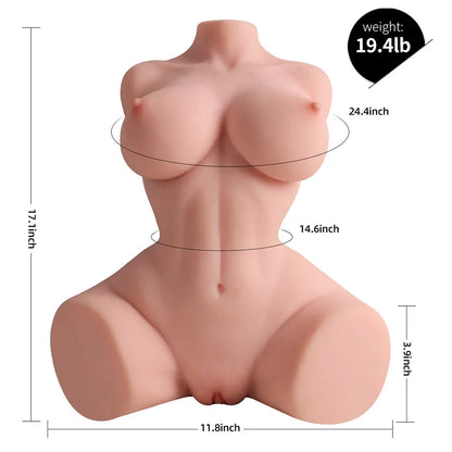 Daisy - 19.4 lbs Lifelike Sexy Female Sex Torso - RealVagina