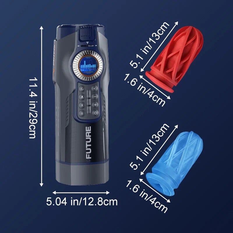 PT7 - 10 Air Bag Massage Drying Heating Base Luxury Male Masturbator - RealVagina