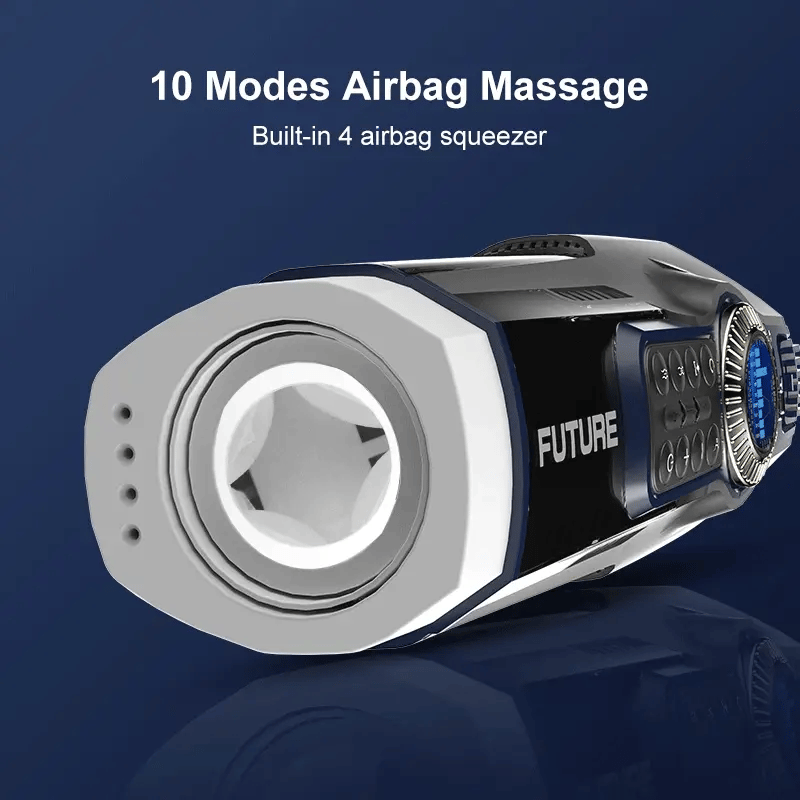 PT7 - 10 Air Bag Massage Drying Heating Base Luxury Male Masturbator - RealVagina