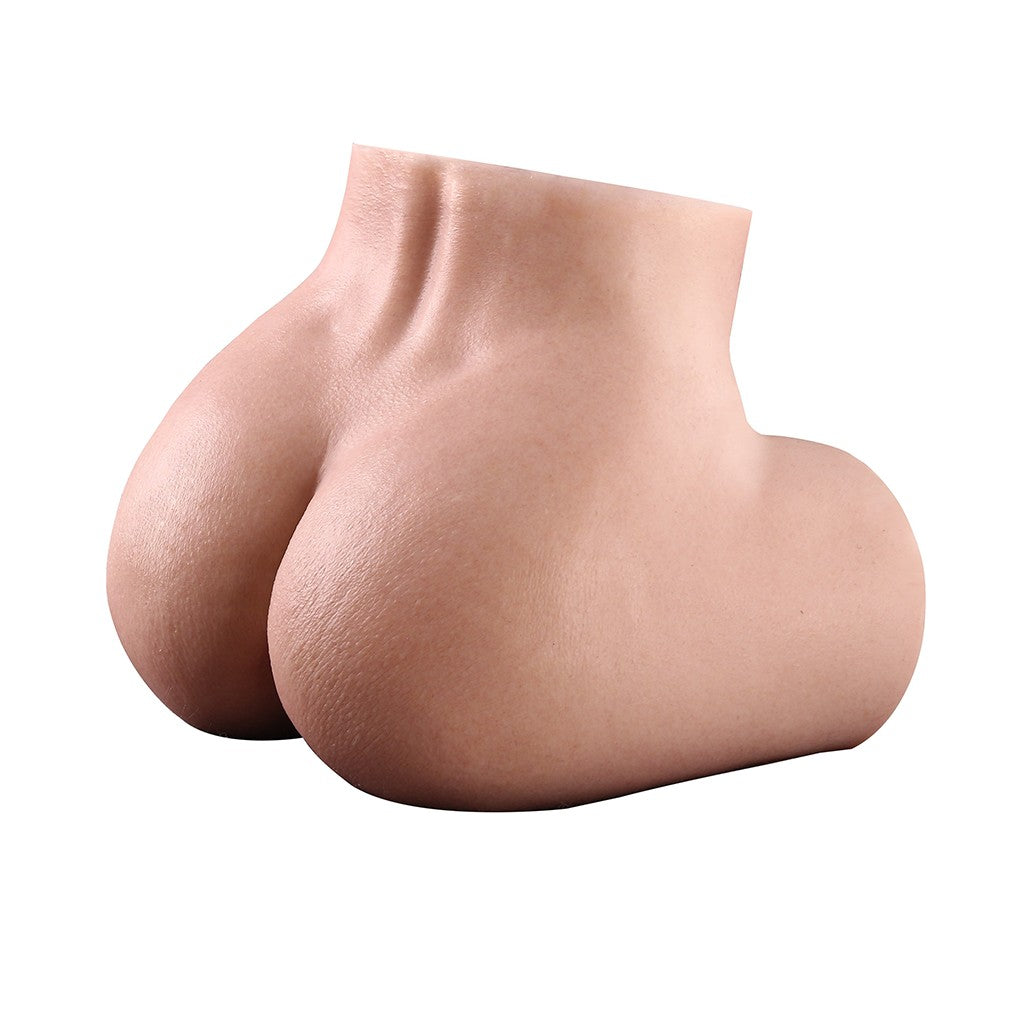 Realistic silicone buttocks with natural skin texture and curved contours for intimate use