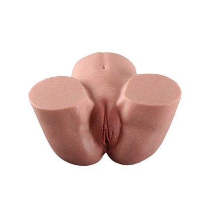 Realistic flesh-toned male masturbator with detailed vulva and rounded contours for intimate pleasure