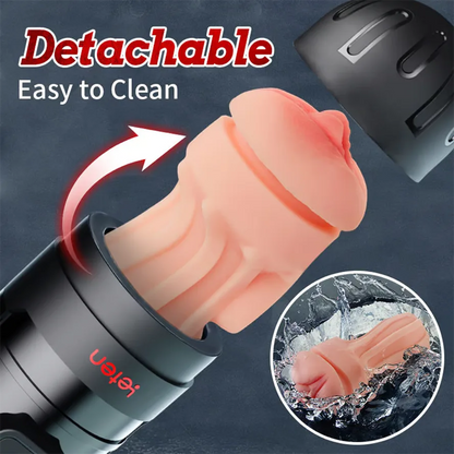 PV3 - Leten 10 Modes Vibrating Male Masturbator with APP Control – Realistic Pocket Pussy & Fleshlight Combo - RealVagina