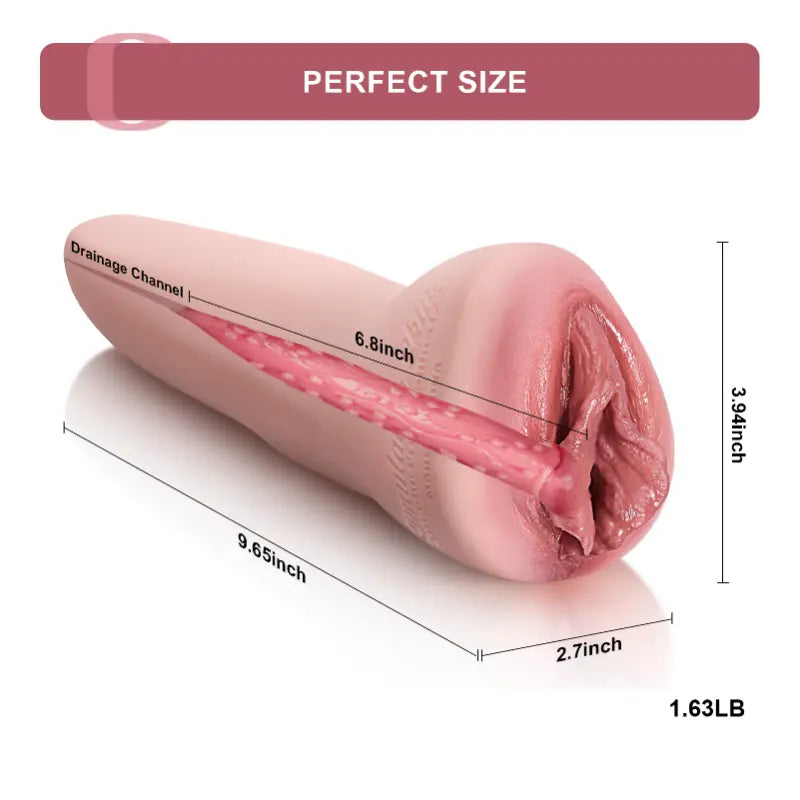 Zoe - 1.63 lbs Lifelike Silicone Pussy Masturbator with Detailed Labia Majora - RealVagina