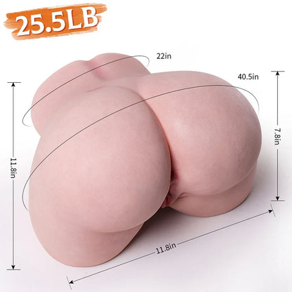 Mabel - 25.5 lbs Supple Doggy Style Silicone Fat Ass Sex Toy - RealVagina