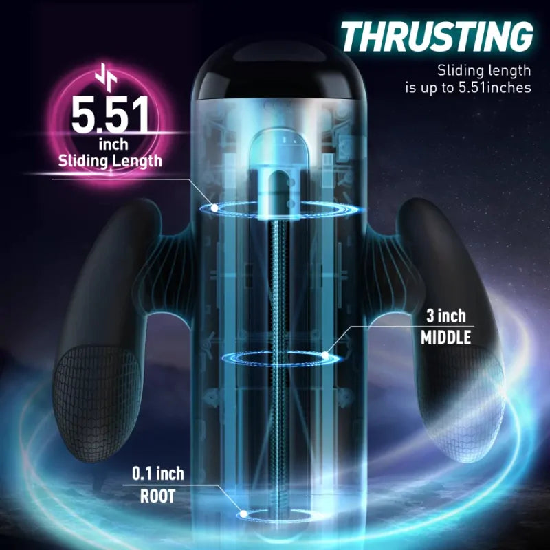 PT6 - Auto Cock Milking Machine with 10 Stroking & Up & Down Thrusting - RealVagina