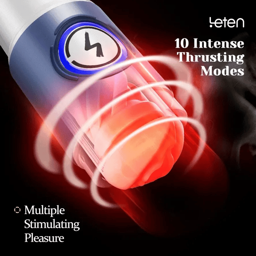 PT8 - Powerful Pleasure Realistic Male Masturbator with 10 Thrusting Modes & 10 Heating Strips - RealVagina