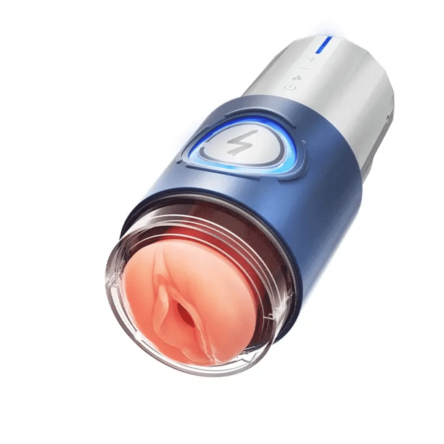 PT8 - Powerful Pleasure Realistic Male Masturbator with 10 Thrusting Modes & 10 Heating Strips - RealVagina