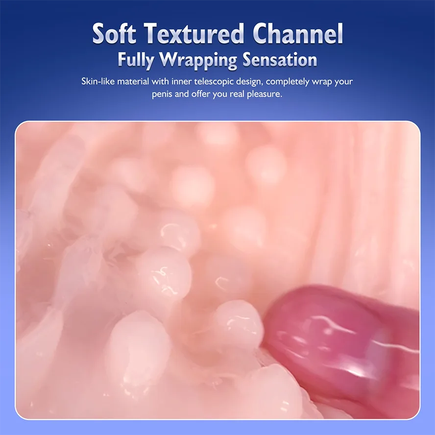 PT9Plus - Realistic Male Stroker with Thrusting, Rocking & Heating – Voice-Enabled Pleasure Machine - RealVagina