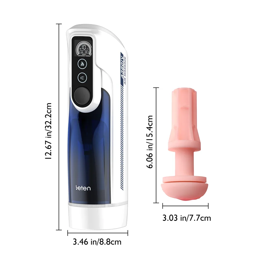 PT9Plus - Realistic Male Stroker with Thrusting, Rocking & Heating – Voice-Enabled Pleasure Machine - RealVagina