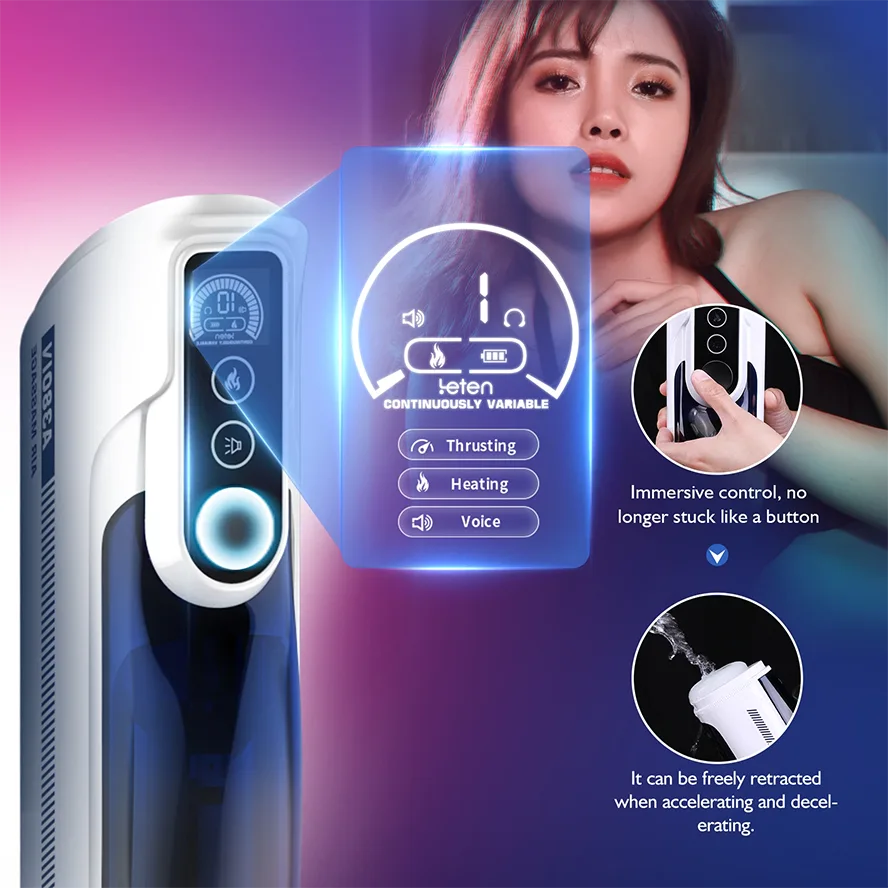 PT9Plus - Realistic Male Stroker with Thrusting, Rocking & Heating – Voice-Enabled Pleasure Machine - RealVagina
