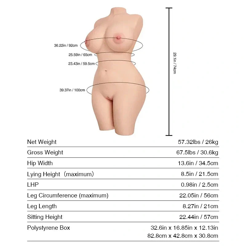 Badd Angel: 57.3LB Busty Blonde Milf Celebrity Sex Doll - RealVagina