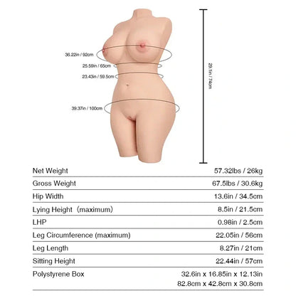 Badd Angel: 57.3LB Busty Blonde Milf Celebrity Sex Doll - RealVagina