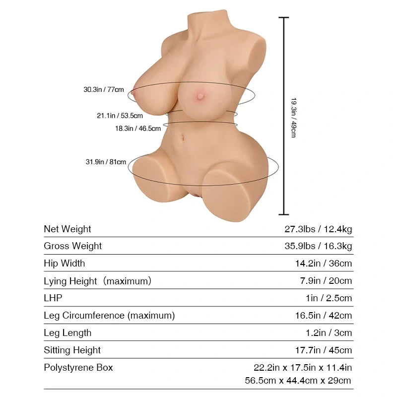 Tantaly Britney 2.0: 27.3LB Big Boobs Sex Doll Male Masturbator - RealVagina