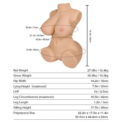 Tantaly Britney 2.0: 27.3LB Big Boobs Sex Doll Male Masturbator - RealVagina