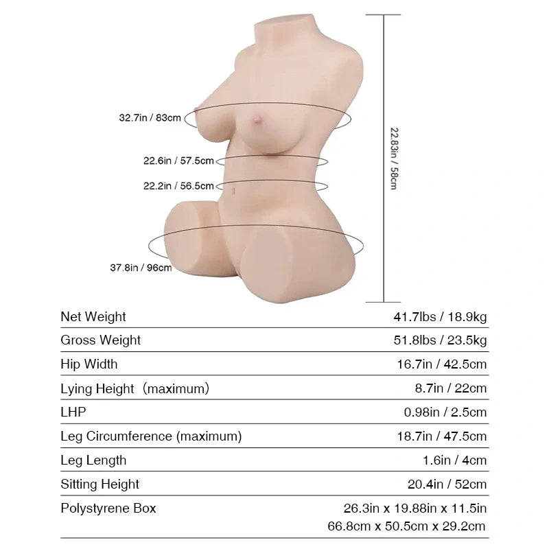 Tantaly Candice 2.0: 43LB Realistic Sex Doll, Real Body Pussy - RealVagina