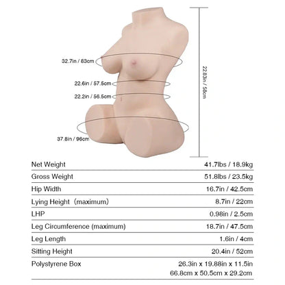 Tantaly Candice 2.0: 43LB Realistic Sex Doll, Real Body Pussy - RealVagina
