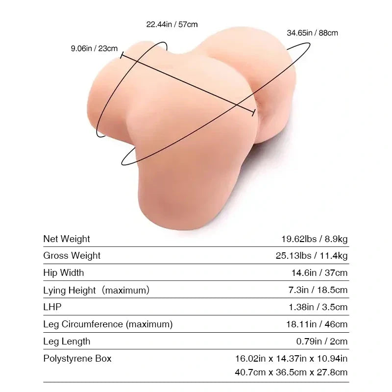 Tantaly Cecilia: 19LB Ass Sex Doll for Stamina Training - RealVagina