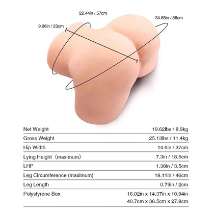 Tantaly Cecilia: 19LB Ass Sex Doll for Stamina Training - RealVagina