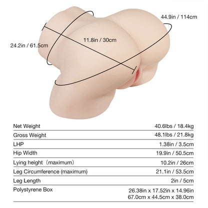 Tantaly Daisy Plus: 40.6LB Big Ass Masturbator Sleeve Compatible - RealVagina