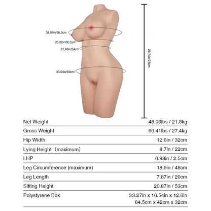 Diana: 48.06LB Realistic Masturbator Pornstar Sex Doll - RealVagina