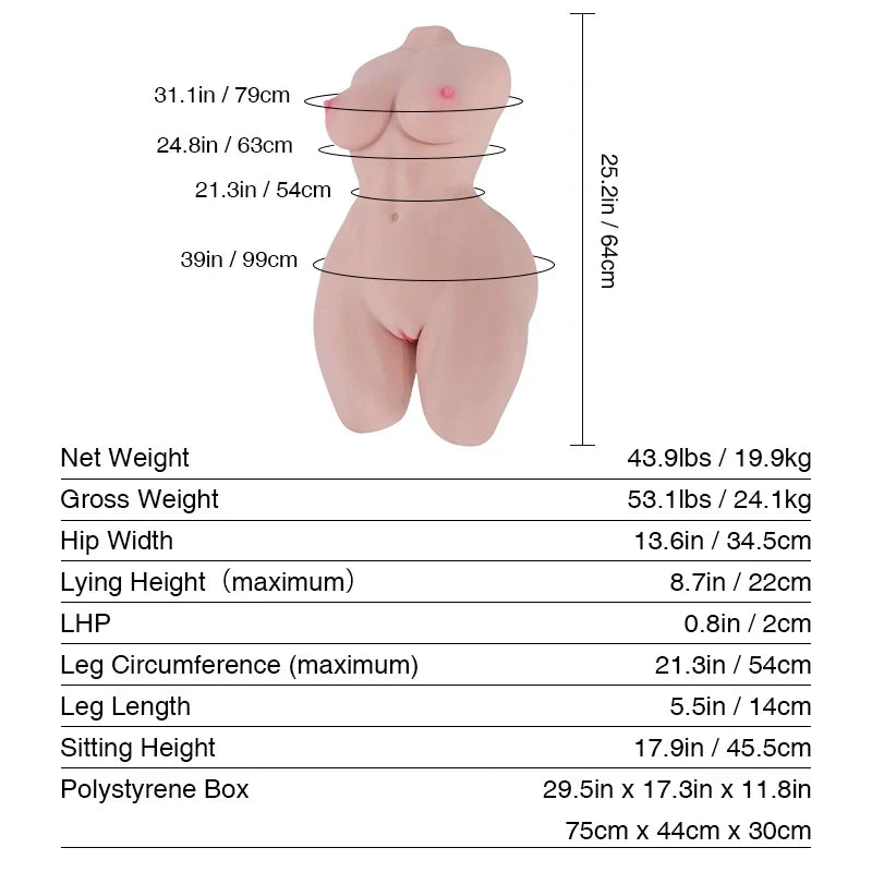 Tantaly Hannah: 43.9LB Muscular Football Girl Fit Sex Doll - RealVagina