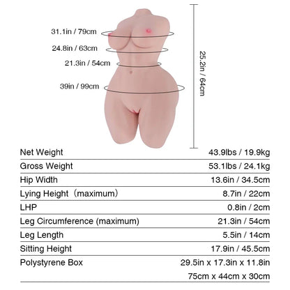 Tantaly Hannah: 43.9LB Muscular Football Girl Fit Sex Doll - RealVagina