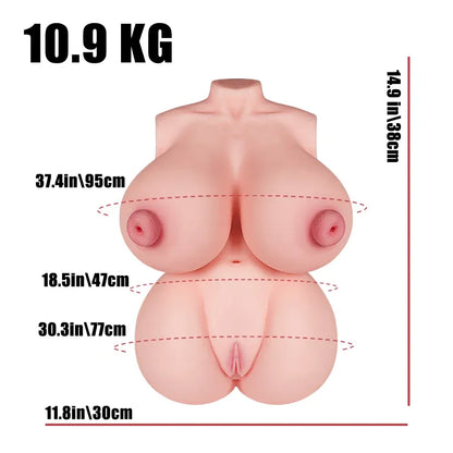 Big Lucy: Sex Doll Torso Nipple Penetration Fuckable Tits Milf Pussy - RealVagina