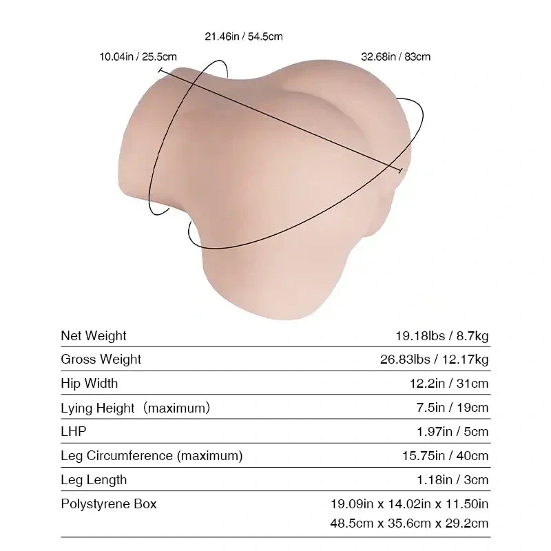 Mia: 19.2LB Jiggly Ass Removable Vagina Sex doll - RealVagina