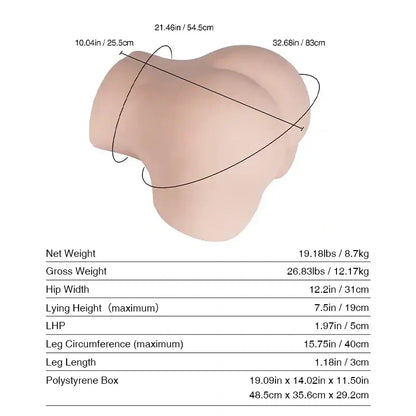 Mia: 19.2LB Jiggly Ass Removable Vagina Sex doll - RealVagina