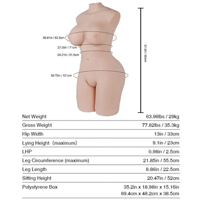 Morgpie: 63.9LB pornstar sexdoll life like sex doll with Tantabosom - RealVagina