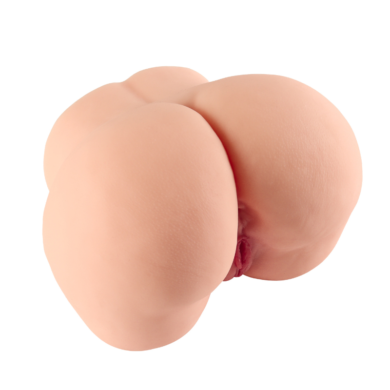 Realistic flesh-toned male masturbator with detailed vaginal opening and natural skin texture