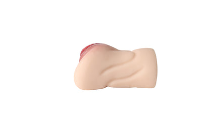 Realistic flesh-toned male masturbator with detailed pink inner texture and smooth exterior curves