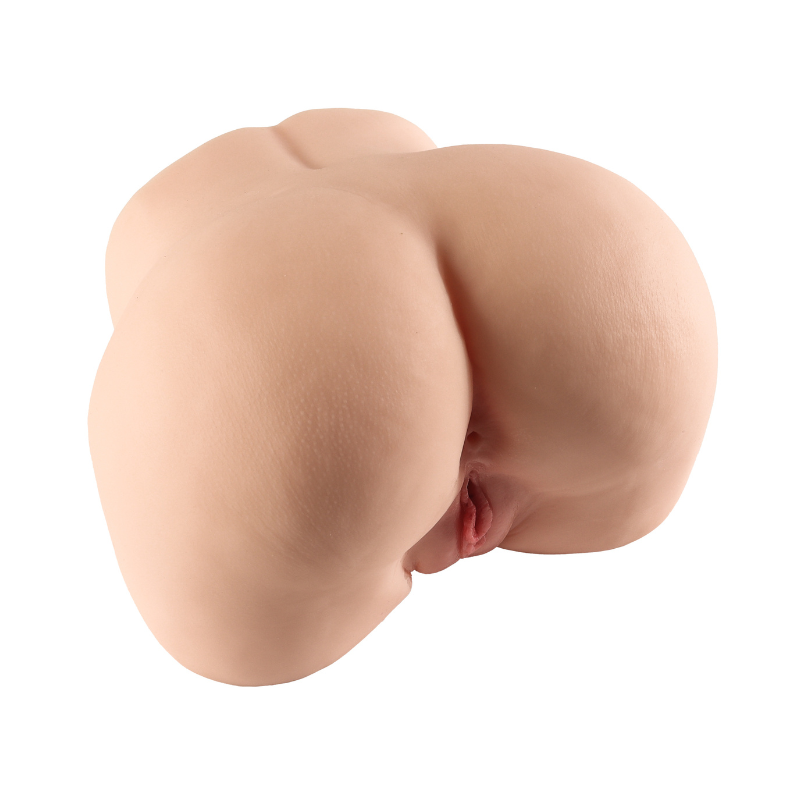 Realistic female rear view with detailed skin texture and natural curves, designed for intimate pleasure.