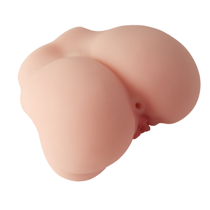 Realistic flesh-toned male masturbator with detailed labia and natural curves for intimate pleasure.