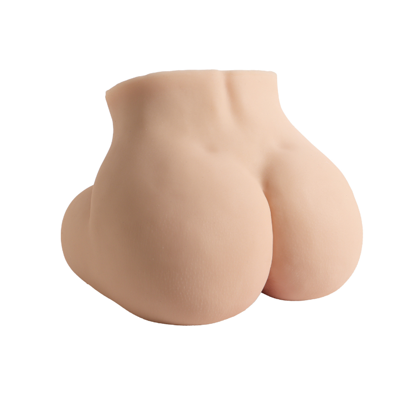 Realistic silicone male masturbator with detailed curves and natural skin texture