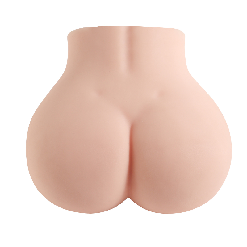 Realistic flesh-toned male masturbator with detailed curves and soft texture, designed for lifelike sensation.
